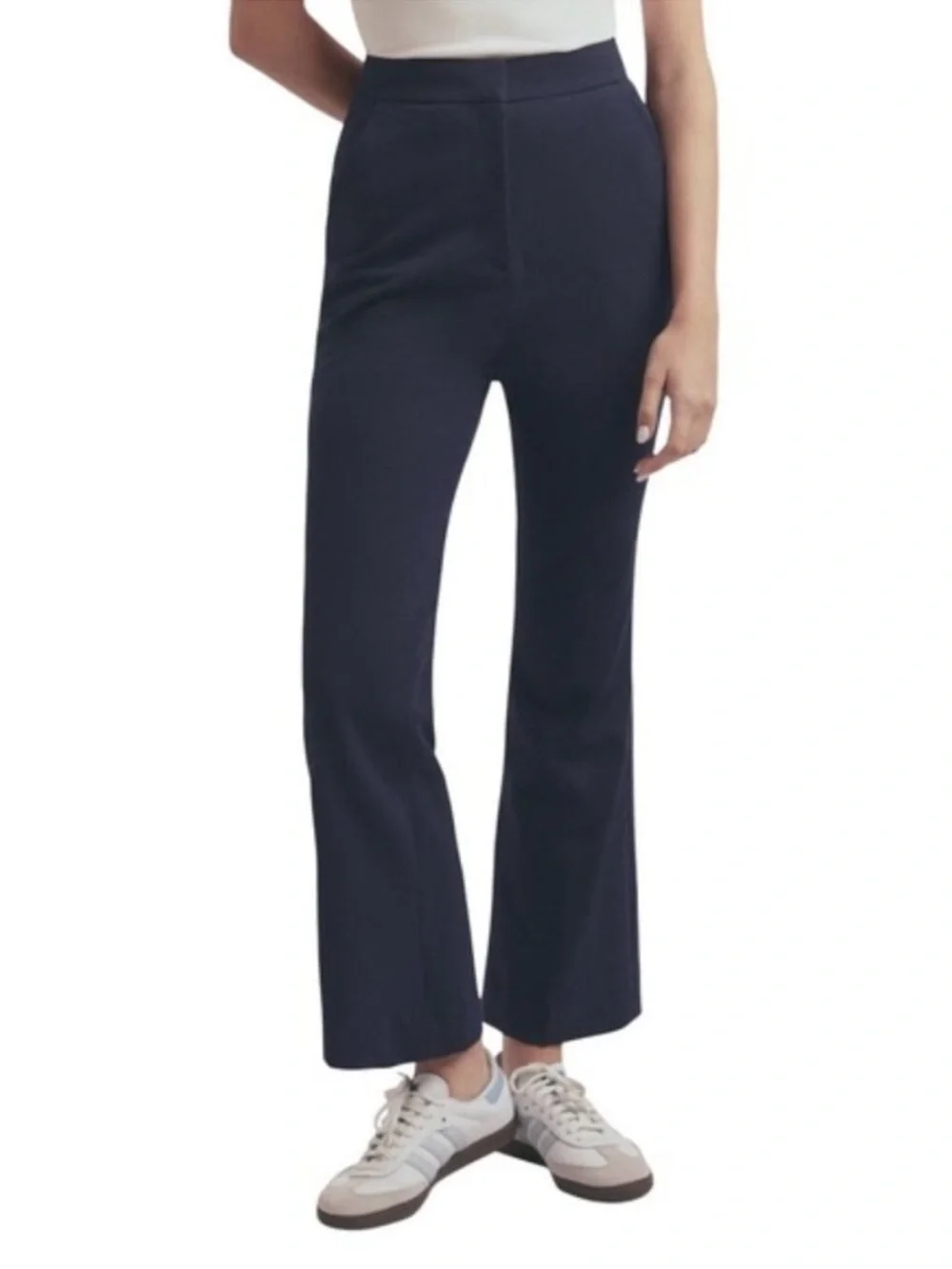 FAVORITE DAUGHTER The Phoebe Crop Flare Pant - NWT, Navy, Size 8